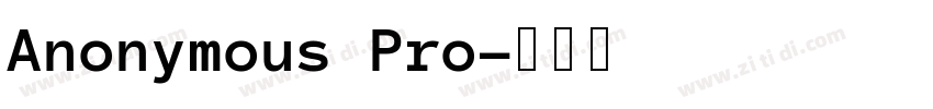 Anonymous Pro字体转换